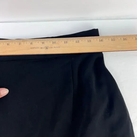 Y2K Vintage 90s Women's Hi-Low Ruffled Black w Contrasted Trim Fishtail Skirt 10 - Picture 10 of 11